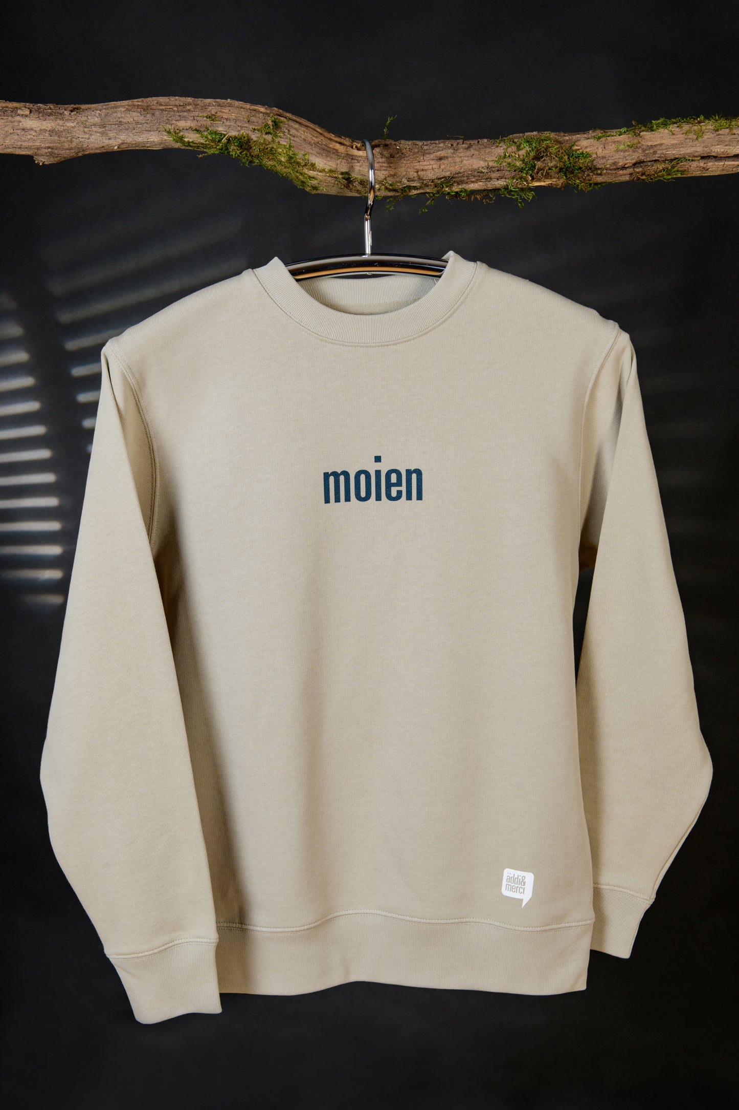 "moien"+"äddi a merci" Unisex Sweatshirt