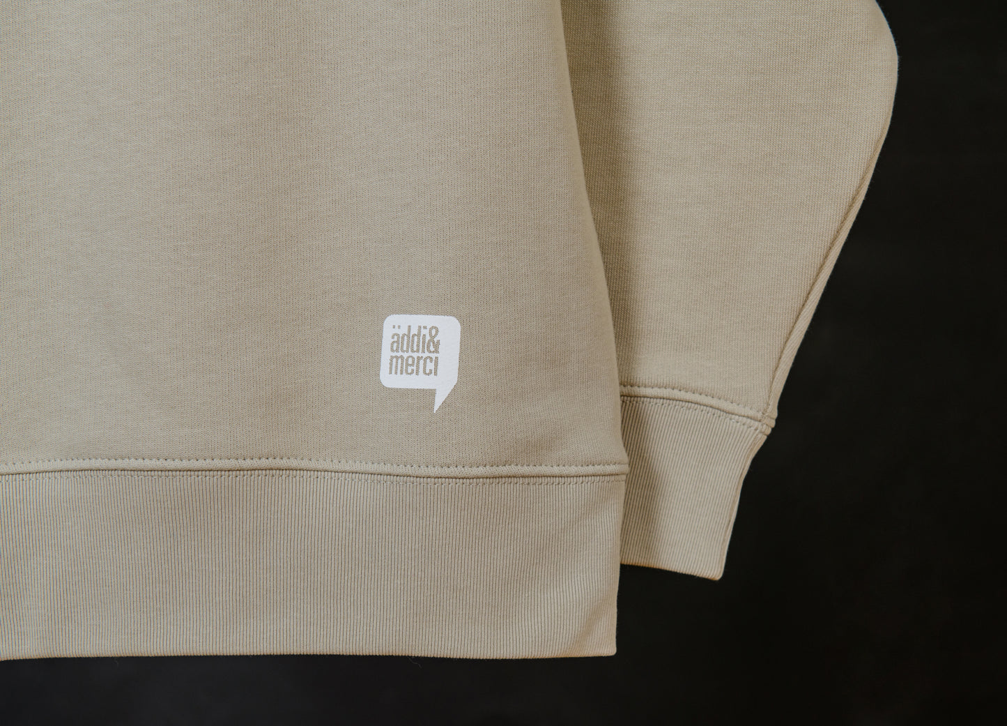 "moien"+"äddi a merci" Unisex Sweatshirt