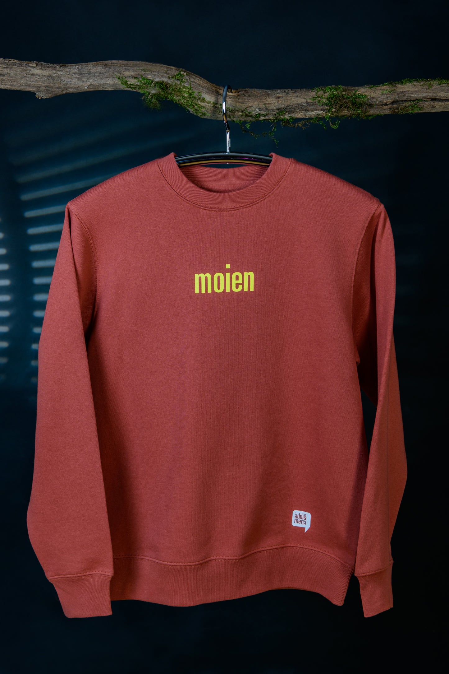 "moien"+"äddi a merci" Unisex Sweatshirt