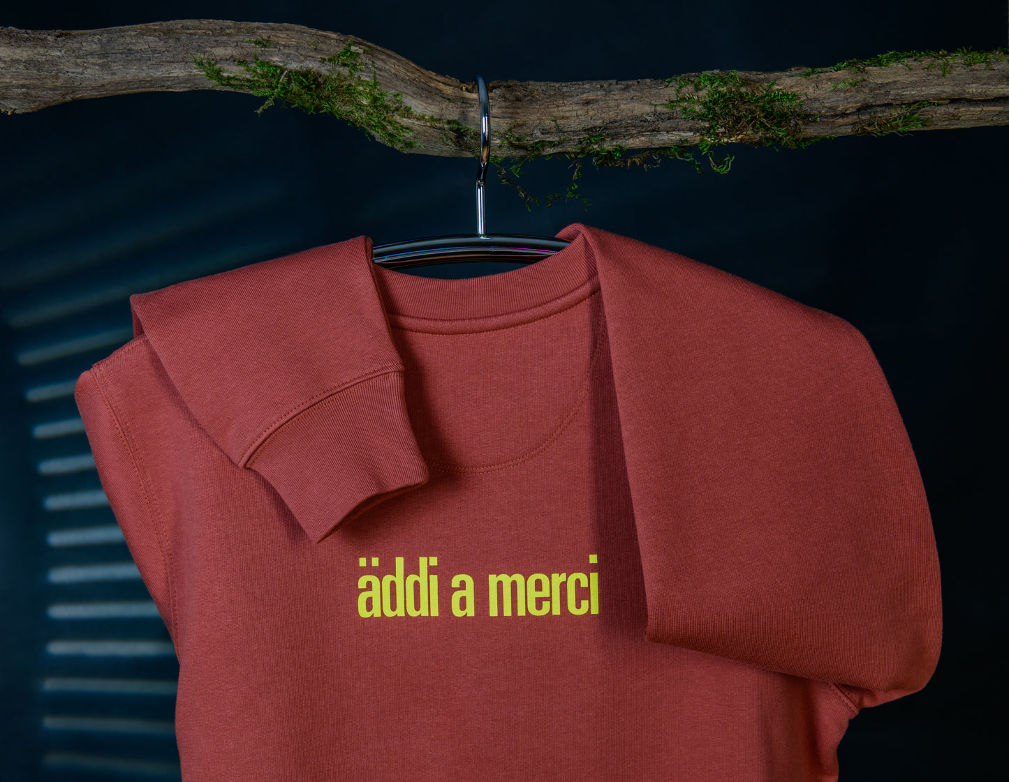 "moien"+"äddi a merci" Unisex Sweatshirt