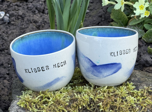 Handmade ceramic cup "klibber mech"