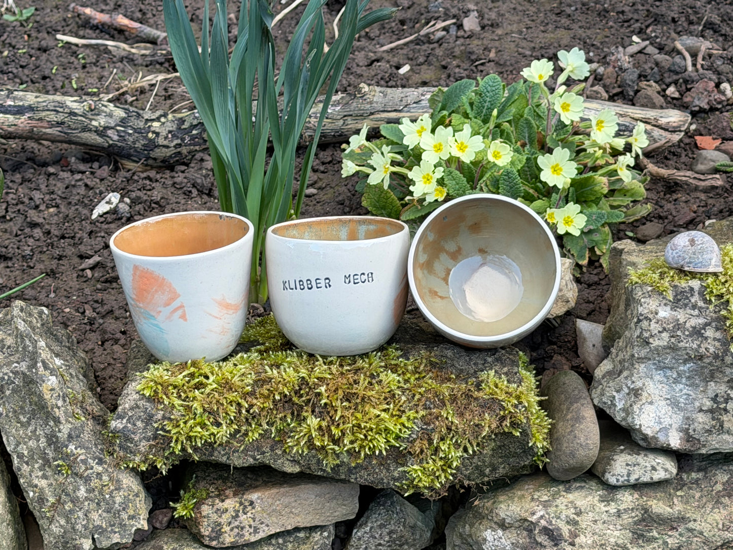 Handmade ceramic cup "klibber mech"